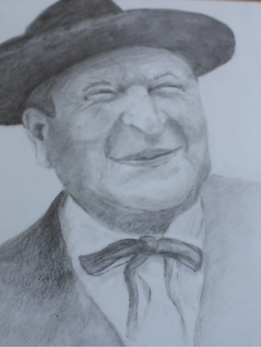 Framed Charcoal Portrait Artwork in Black and White - Picture 5 of 8